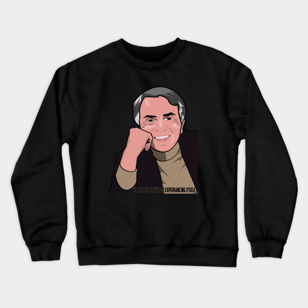 Carl Sagan Cartoon Crewneck Sweatshirt by aisforalienpodcast